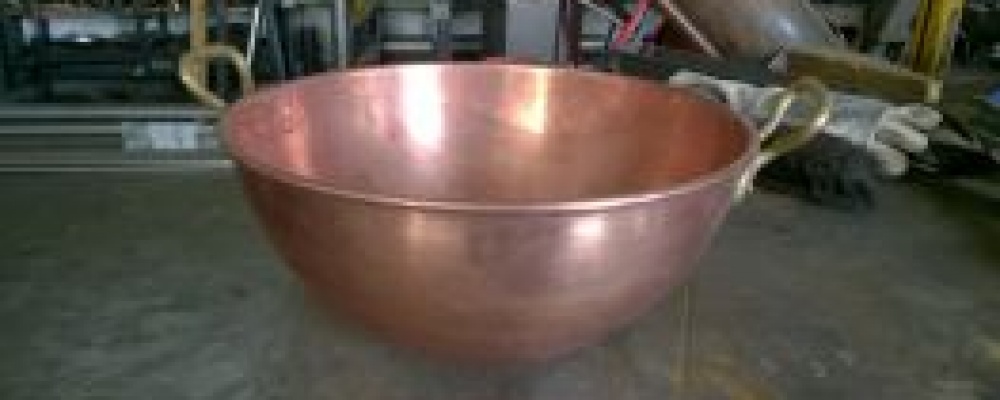 PRODEJ měděného kotlíku s madly, vrchní průměr D=370 mm