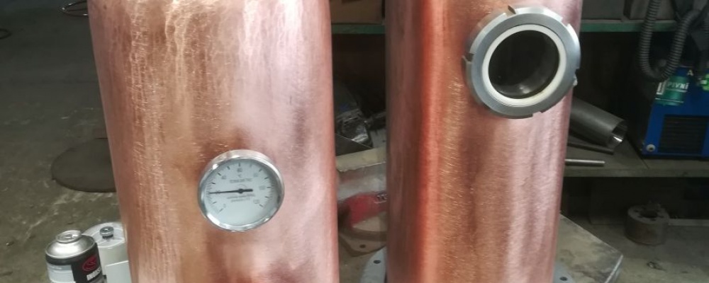 parní dómy DN250, měď