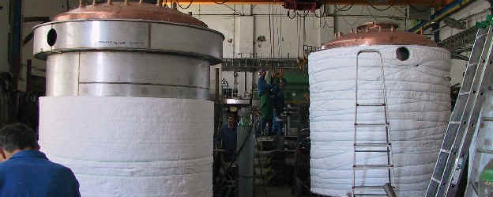 Destilační kotle ve výrobě (4 ks)